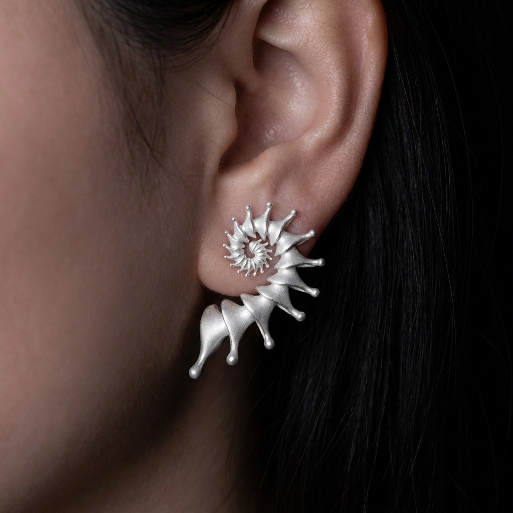 Men'S Vacation Accessories - Anting-anting kerang tiga dimensi gaya Gothic