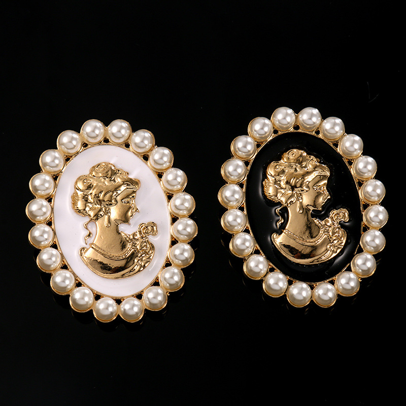 Men'S Victorian Accessories - Victoria gaya mutiara Cameo bros pin