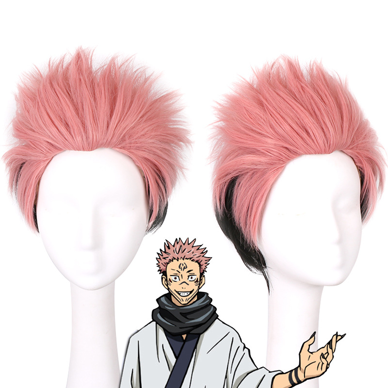 Mens Accessories Style - Wig Cosplay Sukuna Dua Wajah Jujitsu