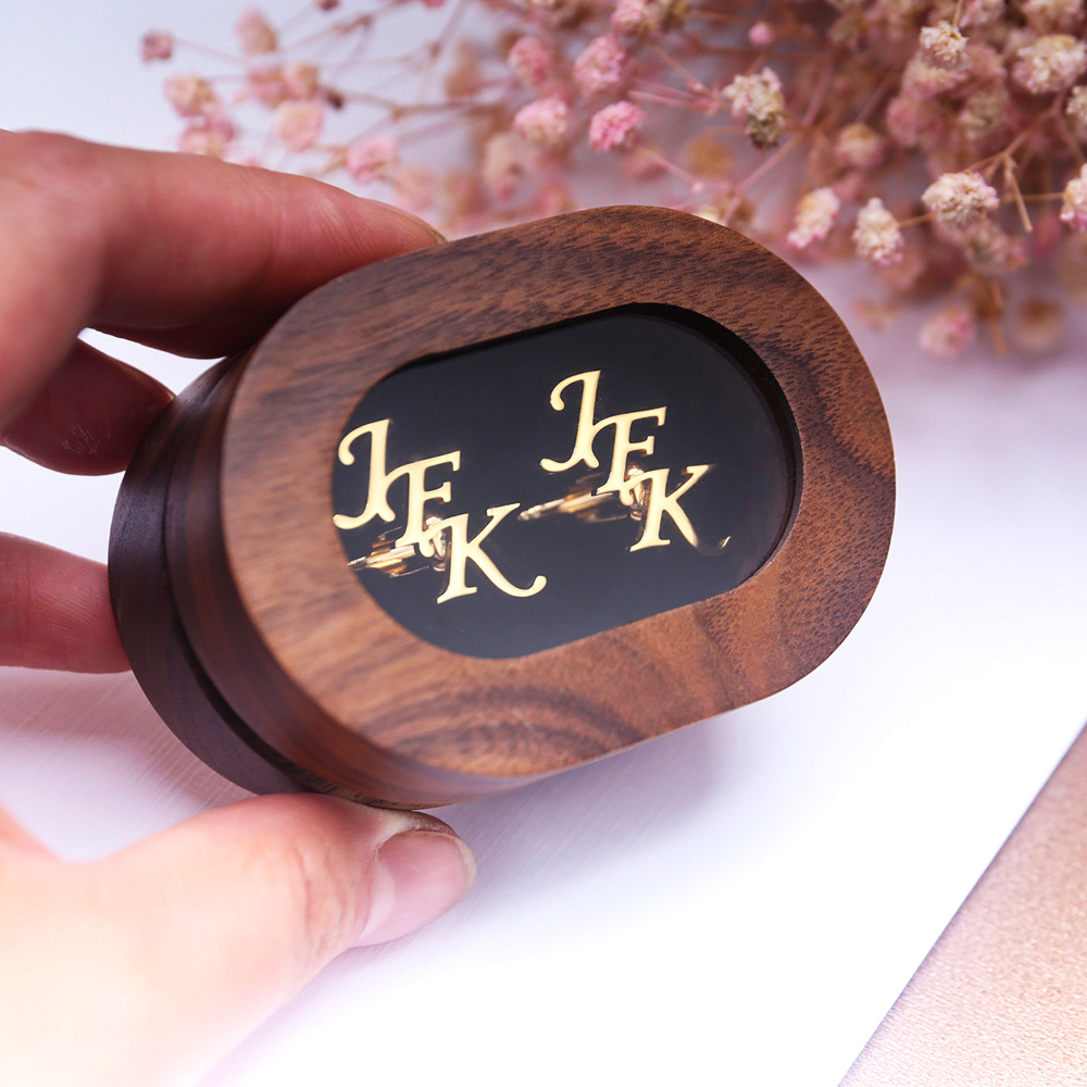 Cufflink Box Set - Manset huruf pertama kustom pria kelas