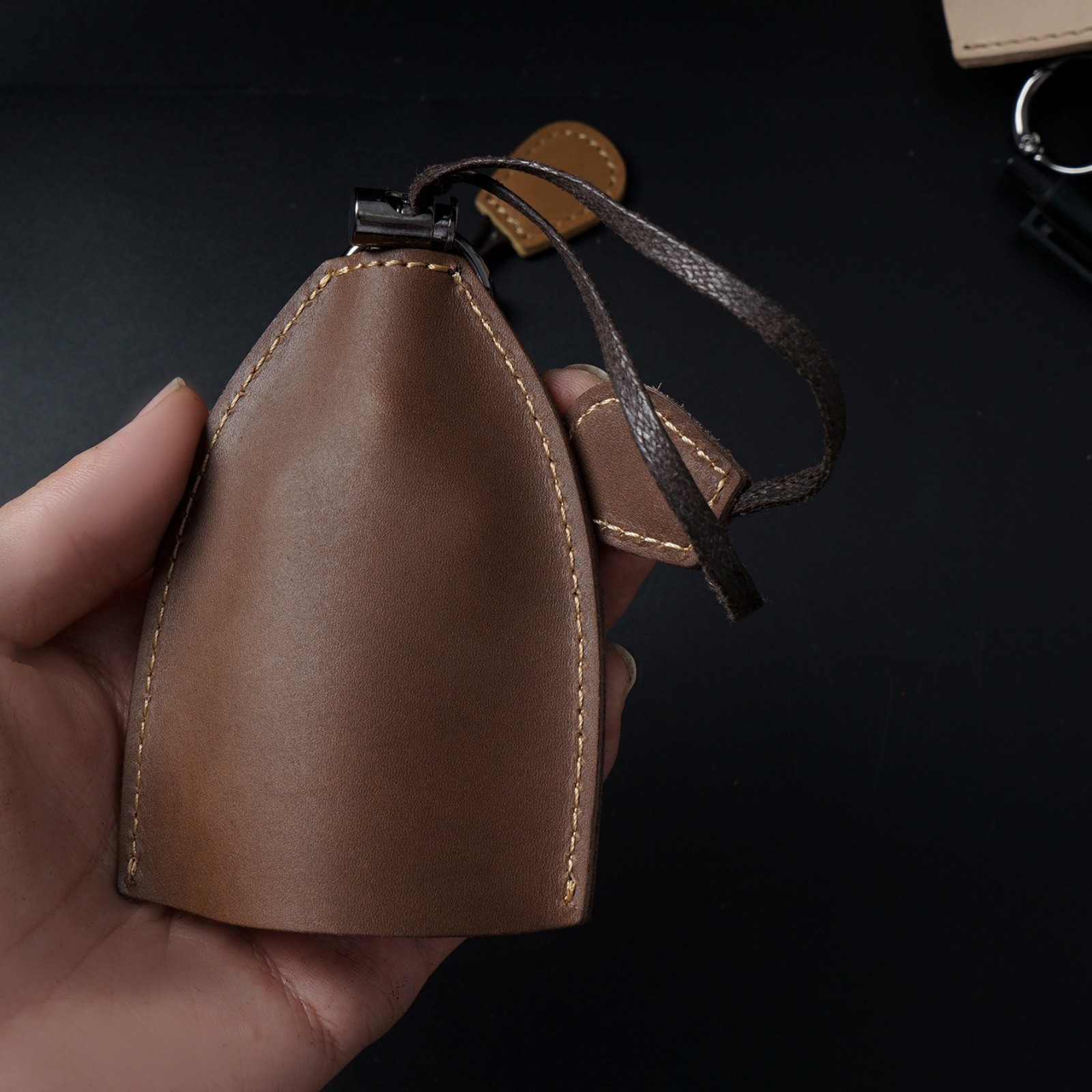 Men'S Accessories Wallet - Casing Gantungan Kunci Mobil Kulit Asli