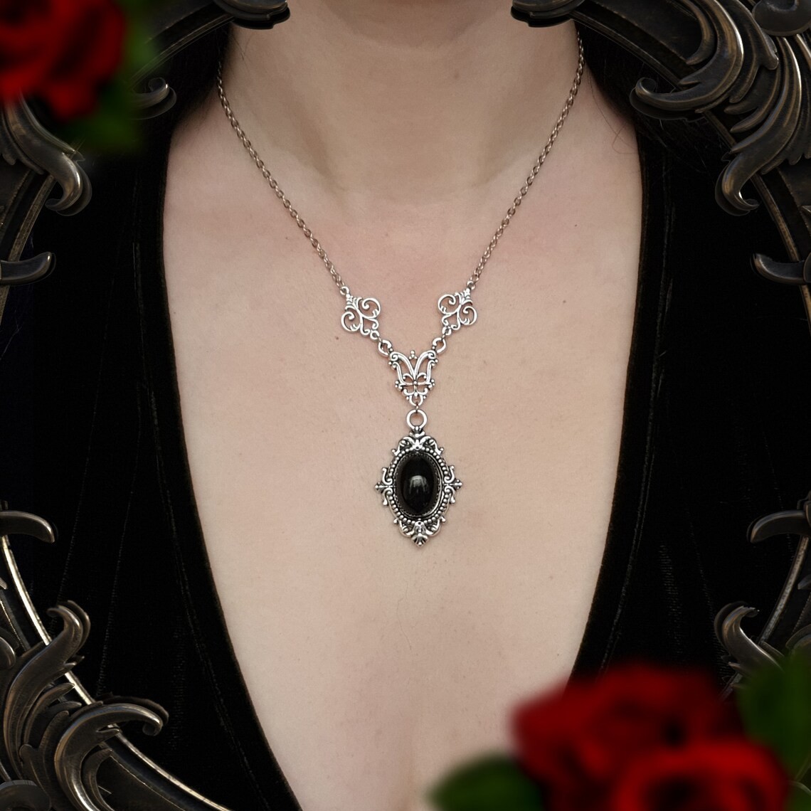 Kalung Cameo Vampir, Cameo Dar - Men'S Victorian Accessories ulasan dan harga