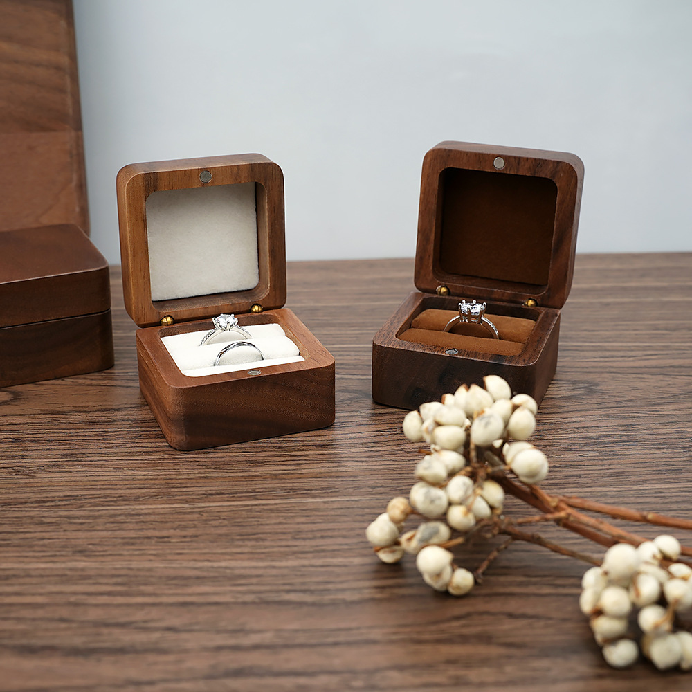 Kotak cincin padat kenari hita - Cufflink Box Set ulasan dan harga