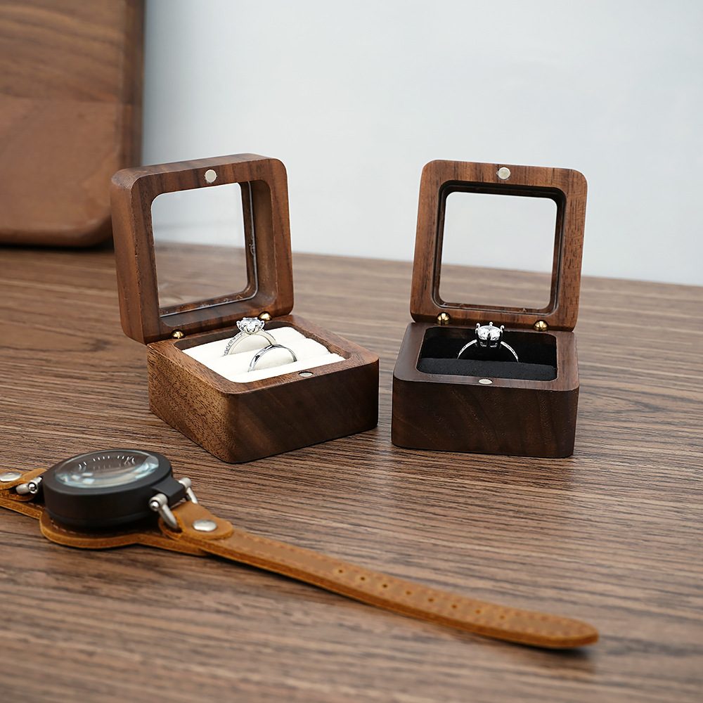 Kotak cincin padat kenari hita - Cufflink Box Set ulasan dan harga