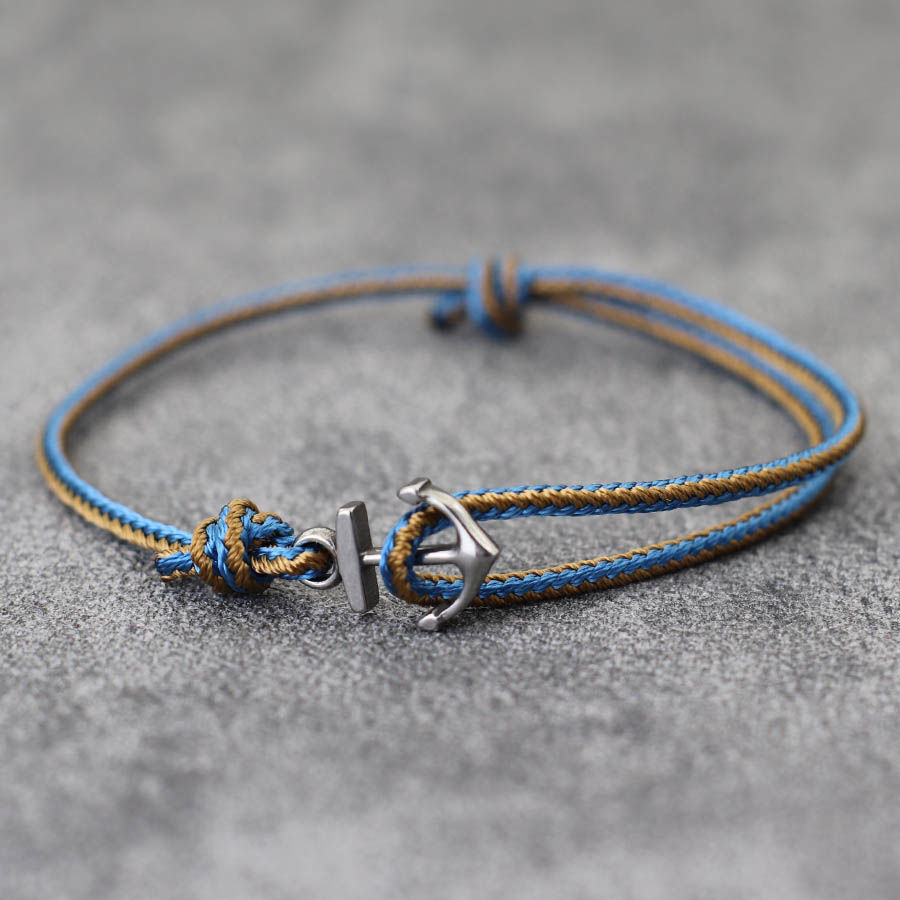 Gelang Tali Tipis Jangkar Mini - Men'S Vacation Accessories ulasan dan harga