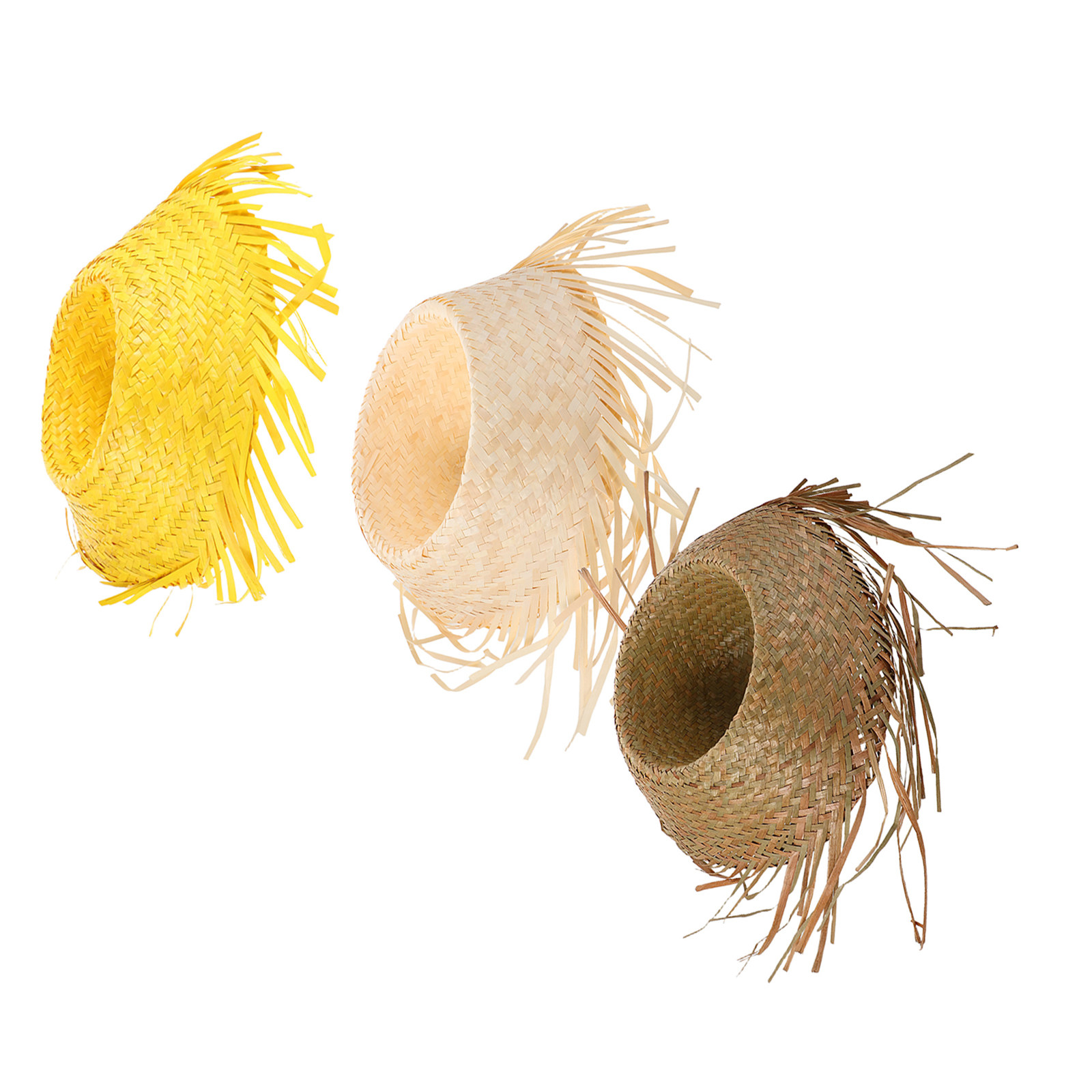 3 Buah Topi Jerami Hawaii Topi - Men'S Vacation Accessories ulasan dan harga