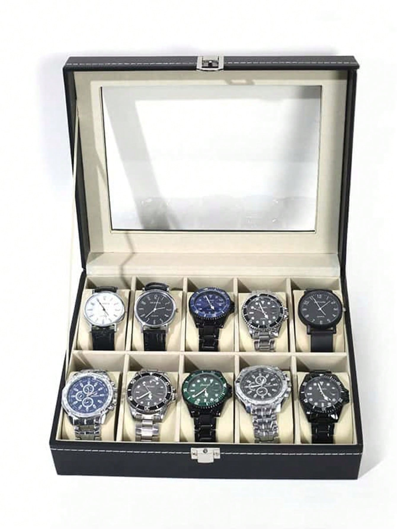 Kotak Jam Tangan Kulit dengan  - Men'S Accessories Drawer Organizer ulasan dan harga