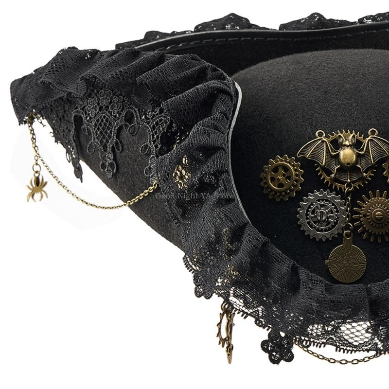 Lace Trim Bat Gear Topi Bajak  - Men'S Victorian Accessories ulasan dan harga