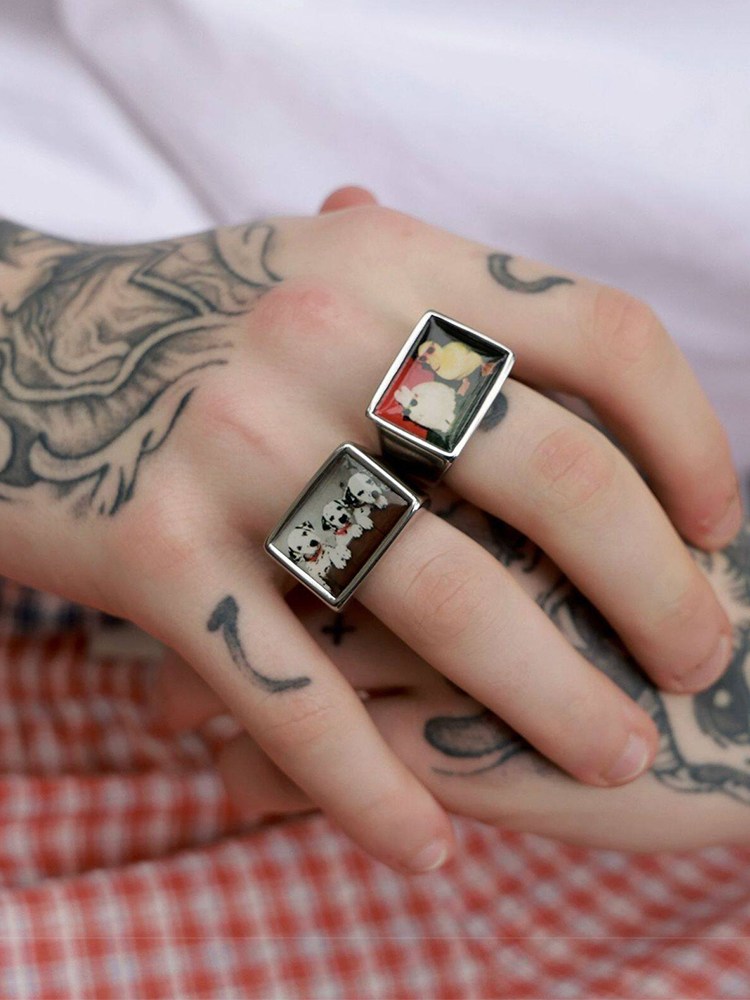 Cincin Signet Motif Anak Anjin - Men Accessories Photos ulasan dan harga