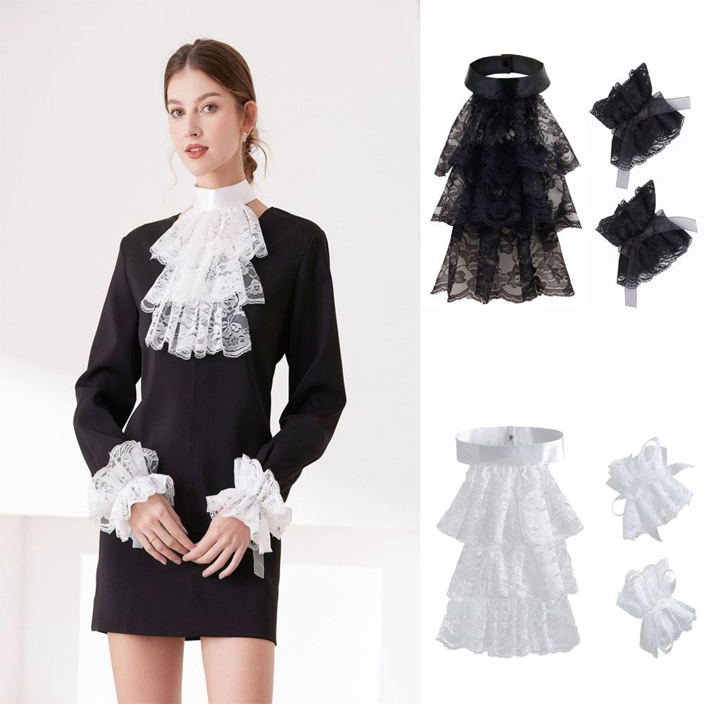 Kerah Jabot Renda Vintage Gaya - Men'S Victorian Accessories ulasan dan harga